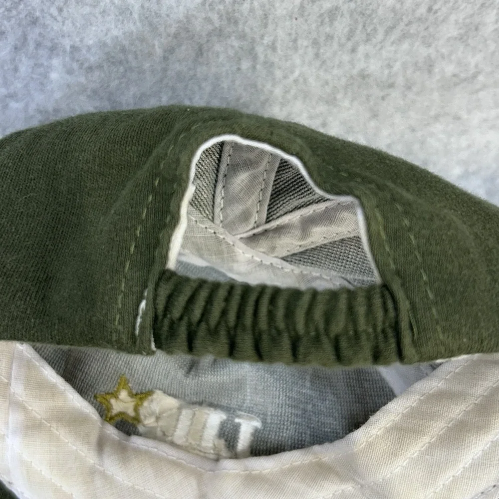 LIL' MAN Baby Baseball Cap Infant Hat Olive Green Embroidered Elastic Back
